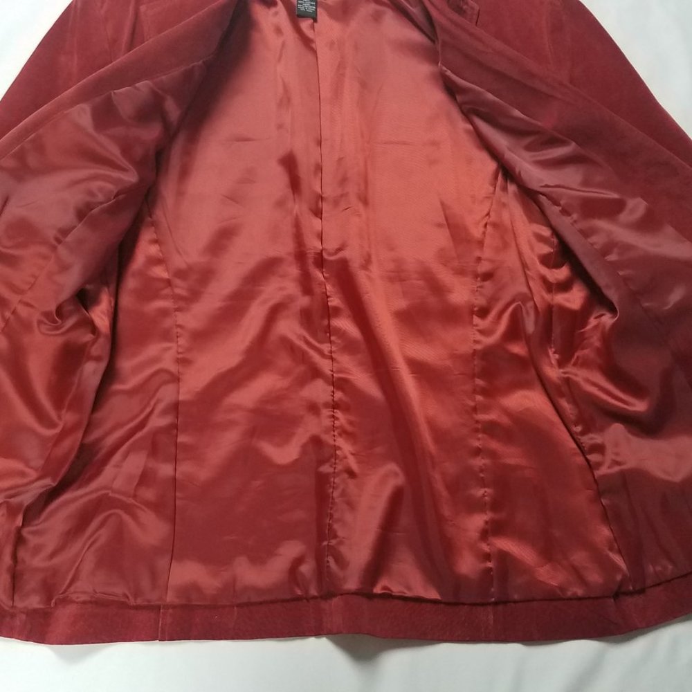 Alfani Genuine Leather Suede Rust Leather Jacket - Picture 4 of 8
